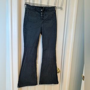 American Eagle Grey Corduroy Flare Jean Size 4
